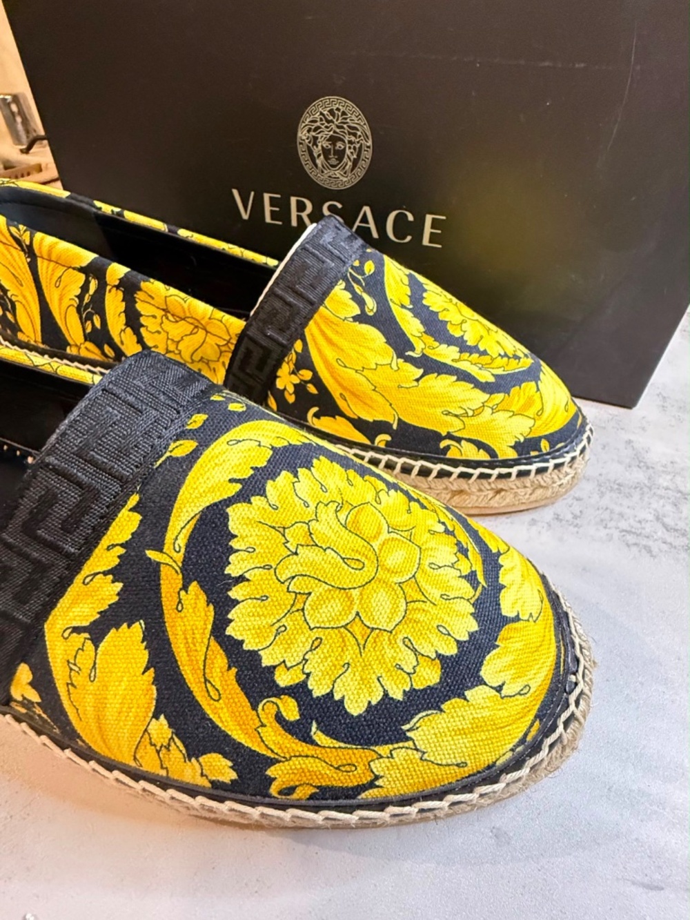 Versace Barocco Print Espadrilles